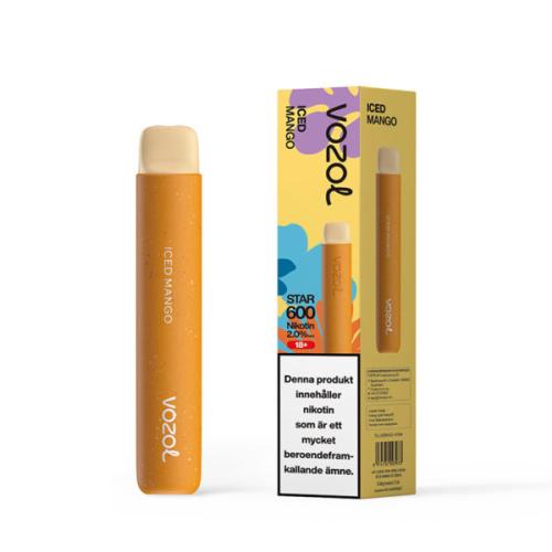 Vozol Star 600| Iced Mango | ENGÅNGSVAPE