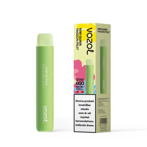 Vozol Star 600| Kiwi Guava Passion Fruit | ENGÅNGS VAPE