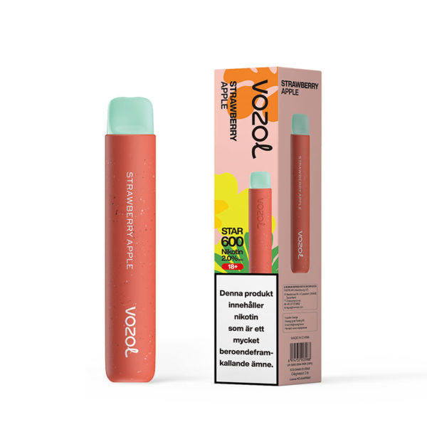 Vozol Star 600| Strawberry Apple | ENGÅNGSVAPE