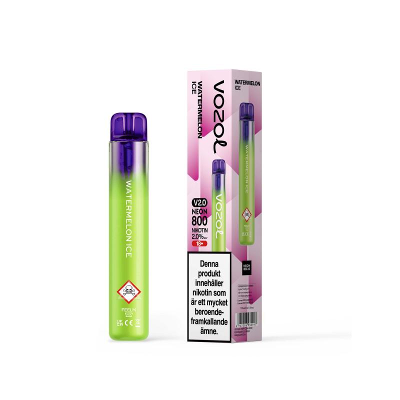 Vozol Neon 800 2.0 – Watermelon Ice | ENGÅNGS VAPE