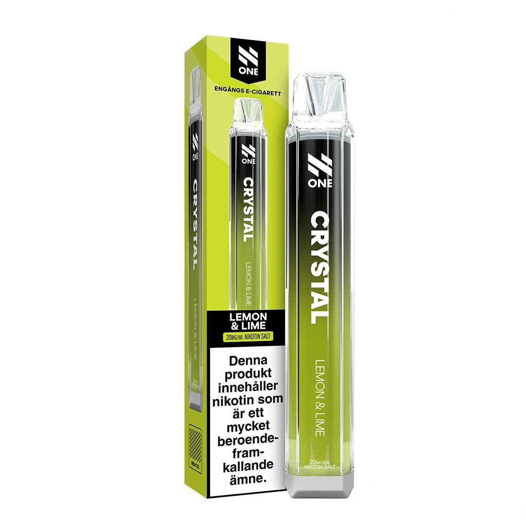 SWEDEN VAPES One Crystal Lemon & Lime 800 – Engångs E-cigarett 20mg