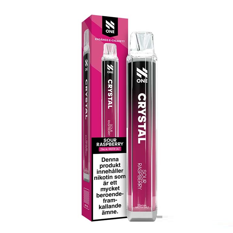 SWEDEN VAPES One Crystal Sour Raspberry 800 – Engångs E-cigarett 20mg