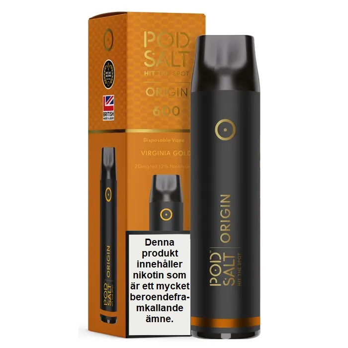 SwedenVapes.se Pod Origin GO 600 Virginia Gold Engngs Vape