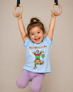 Djungelgympa T-shirt Ljusblå - Danne med ballong