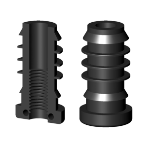 RL 25x1,5 M16 Svart Gänginsats