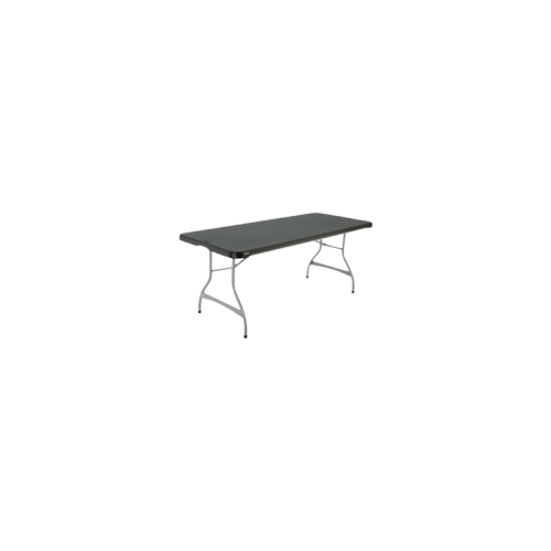 svart Lifetime rektangulärt bord 183x76 cm, robust och fällbart för evenemang