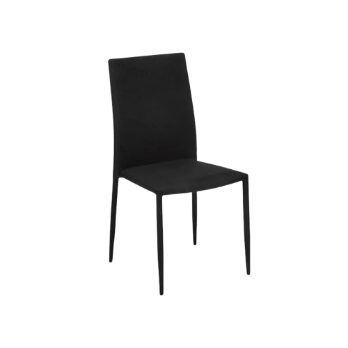 Partystolen 4, stapelbar stol med helsvetsad metallkonstruktion och slitstark PVC-sits och rygg