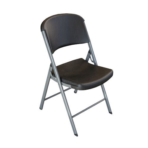 Robust LIFETIME Fällstol Heavy i svart för hållbar och bekväm sittning vid alla tillfällen