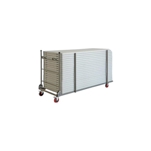 Möbelvagn för bord 183x76 cm, designad för enkel transport och förvaring vid evenemang