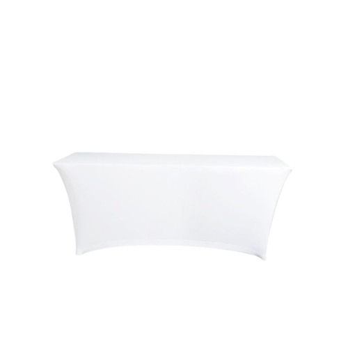 vitt rektangulärt överdrag till bord 120x80cm