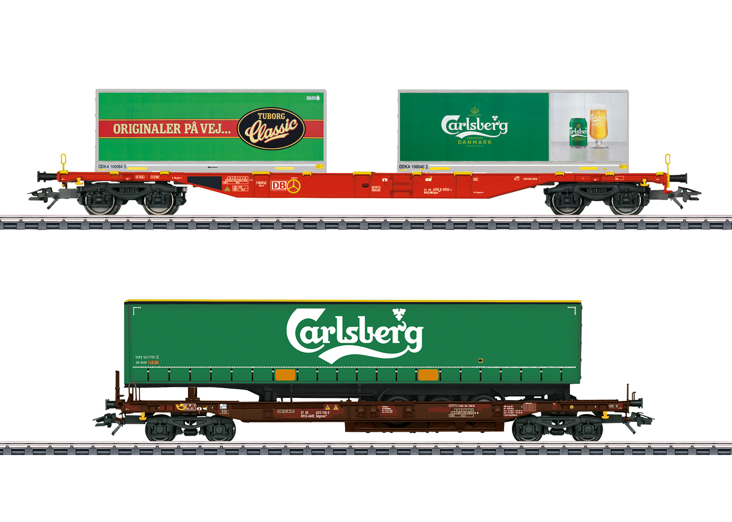 Carlsberg Märklin H0 47109 Klv-Güterwagenset " Carlsberg E Tuborg " Merce Nuova 