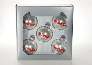 Märklin 012448 5-pack Silver mindre julgranskulor / Christmas baubles