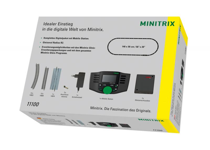 Trix 11100 Minitrix Digital Startskit Mobile Station + Räls Nyhet 2020