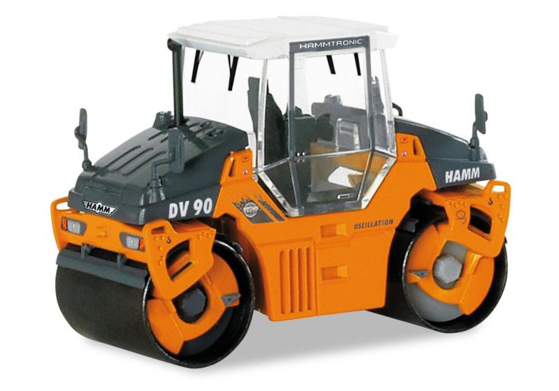 Herpa 154291 Vägvält Hamm tandem roller DV 90