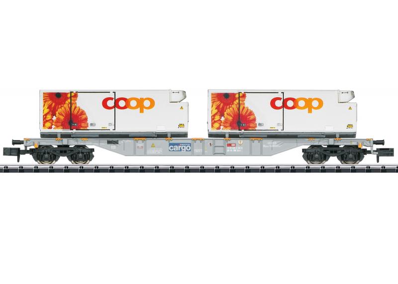 Trix Minitrix 15491 Containervagn "coop®" ( SBB Cargo ) Nyhet 2021