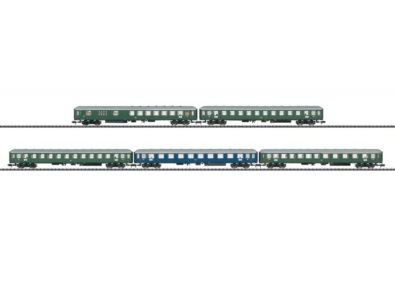 Trix 15548 Personvagnset Express AB4üm-63 A4üm-54 B4üm-54 B4üm-63 BD4üm-61 DB