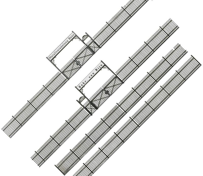 FALLER 180412 Räcke Iron fence with gate, 1046 mm