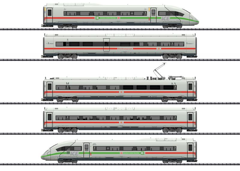 Trix 25976 Högfartståg Eldrift Class 412/812 ICE 4 100% Grön el Nyhet 2020 Förboka ditt exemplar