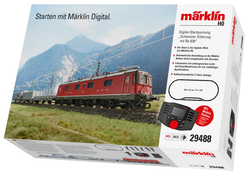 Märklin 29488 Startset Ellok "Swiss Freight Train with a Class Re 620" Nyhet 2022