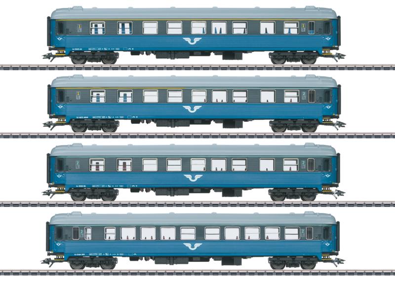 Märklin 43787 Personvagnset ( SJ ) 4st vagnar Nyhet 2023 Förboka ditt exemplar