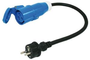 Adapterkabel Schuko till CEE 0,5M 3G 2,5mm