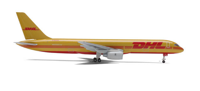 Herpa 561099 DHL Airways Boeing 757-200F Metall modell Skala 1:400