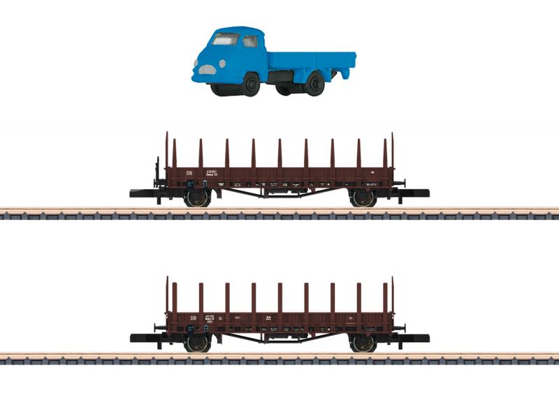Märklin 82132 Stolpvagnsset (DB) type Rmms 33 + lastbil Nyhet 2019 Förboka ditt exemplar