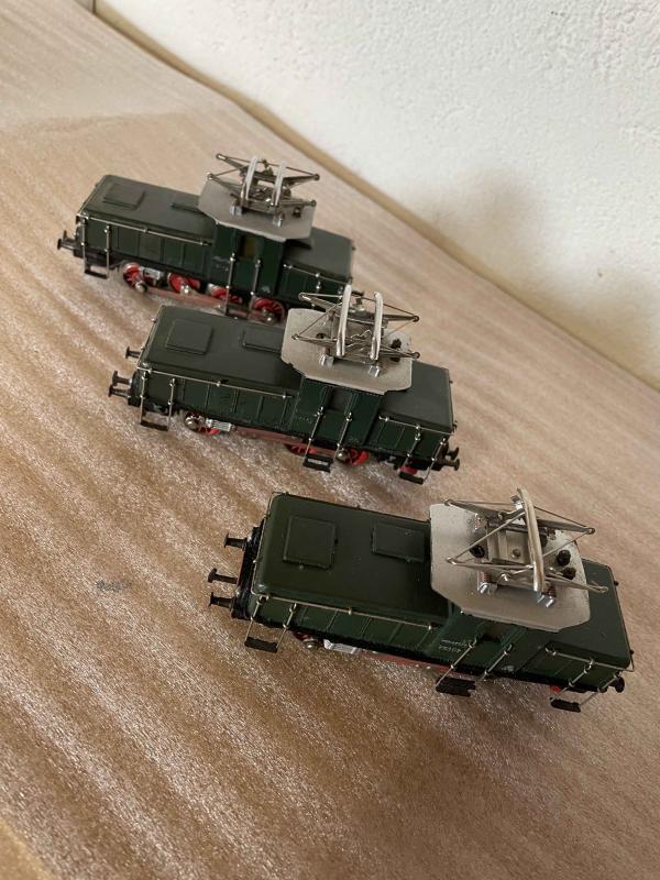 Märklin 3001 Paket med 3st Ellok grönt utförande analogt, begagnad, varierande skick, Ej kartong