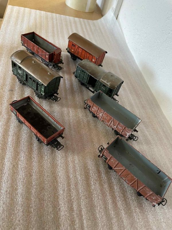 Märklin paket med äldre godsvagnar 40-50 tals vagnar, begagnade, utan kartong