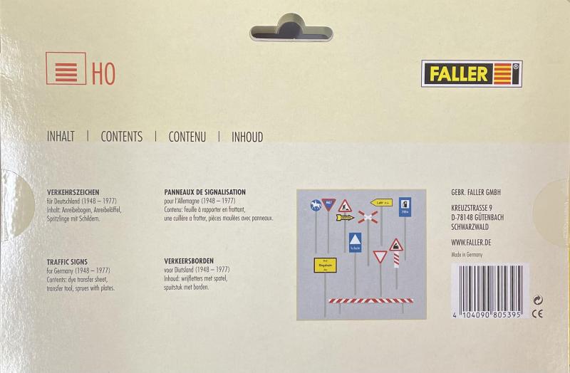FALLER 180539 Vägmärken skyltar