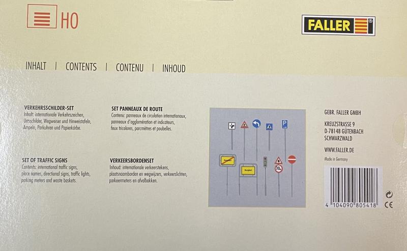 FALLER 180541 Vägmärken skyltar