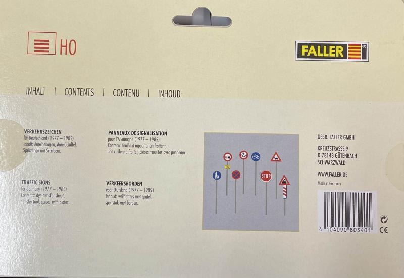 FALLER 180540 Vägmärken skyltar
