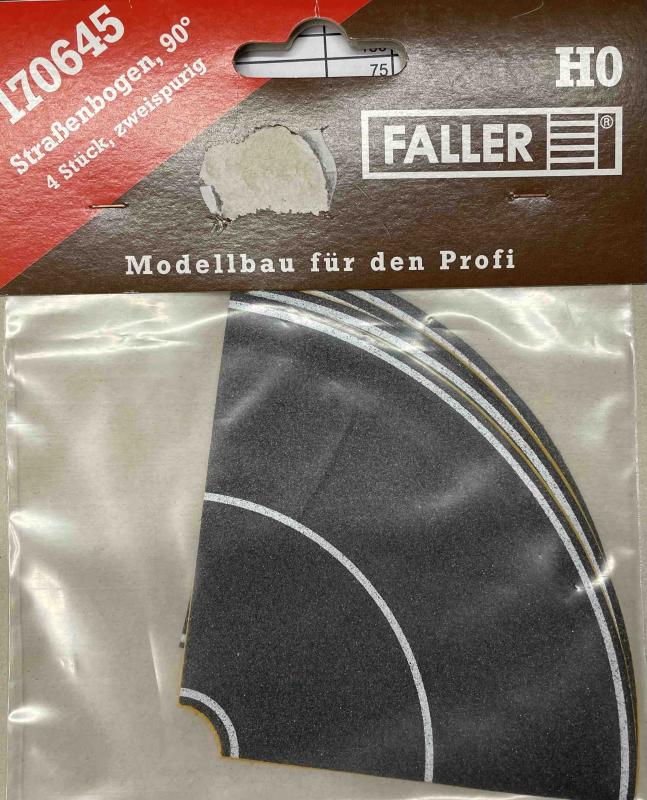 FALLER 170645 Väg kurva 4st