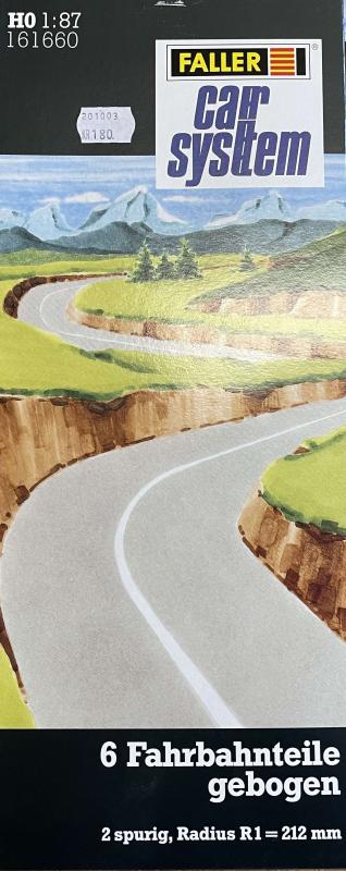 FALLER 161660 Car System Vägbana kurva Roadway R1 curved