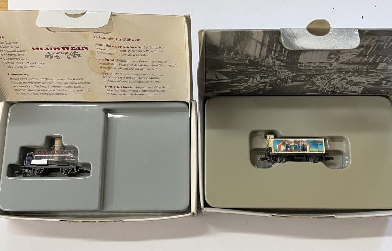 Märklin Z Glasvagn Glühwein + godsvagn