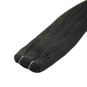 Elite Rakt äkta hår #1B Svartbrun