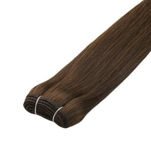 Elite Rakt äkta hår #4 Chokladbrun