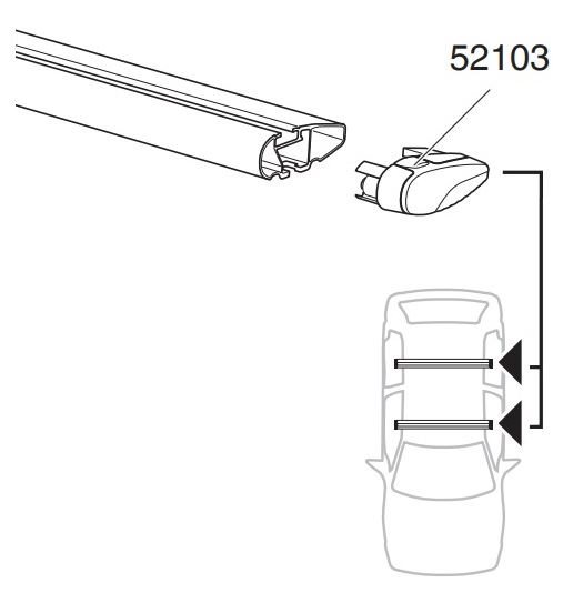 Ändplugg Thule WingBar - vänster