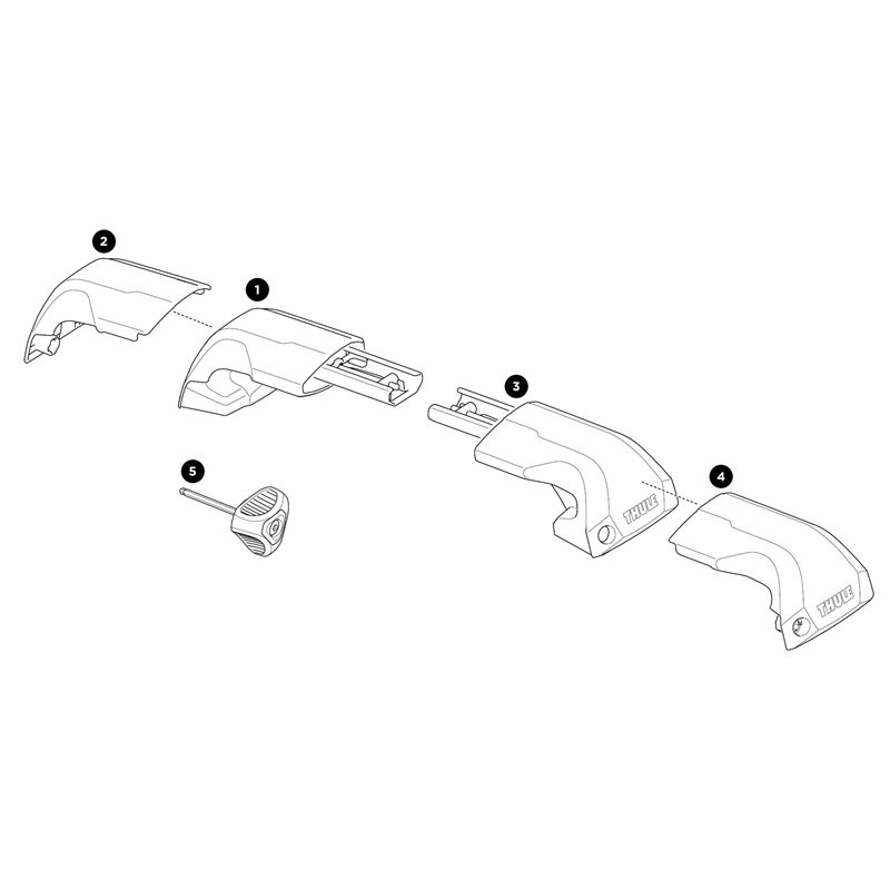 1. Edge Flush Rail- Complete foot left