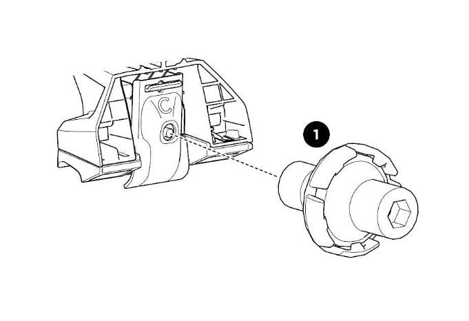 Kit Flush Rail - Nut w washer - 4-pack