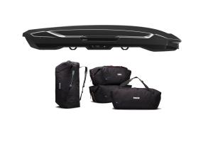 Thule Motion 3 XXL Low 450 liter svart högblank + Thule GoPack dufflar