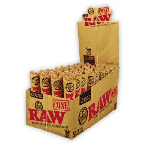 Cones Kingsize Display Raw Classic 3-pack 32-p