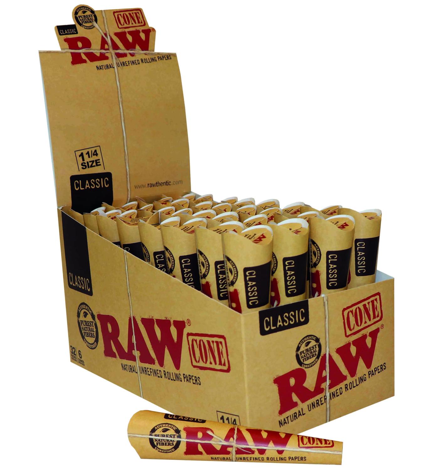 Cones 1 1 4 Display Raw Classic 6 pack 32 p cones-1-1-4-display-raw-classic-6-pack-32-p