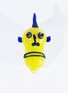 Glaspipa 12-15cm Zulu Nation (shrunken heads)