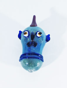 Glaspipa 12-15cm Zulu Nation (shrunken heads)