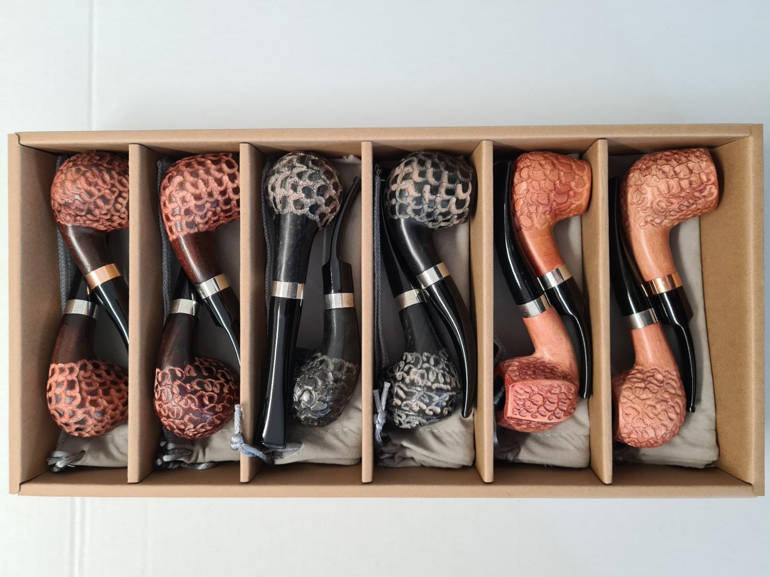 Pipa Trä Carved Mix 12-p