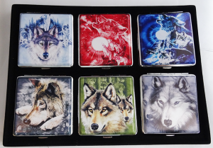 Etui Kort PU (20) "Wolf" 6-p