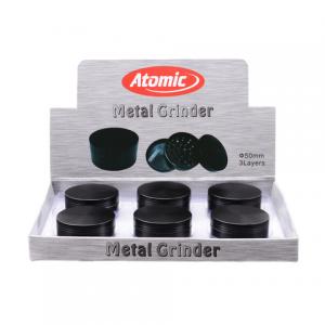 Grinder Metall 3-delars Stor "Black" 6-p