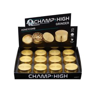 CH Grinder Metall 3-D 50mm "Gold Honeycomb" 12-p