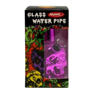 Glas Bong Skull Metallic 16cm 6-p